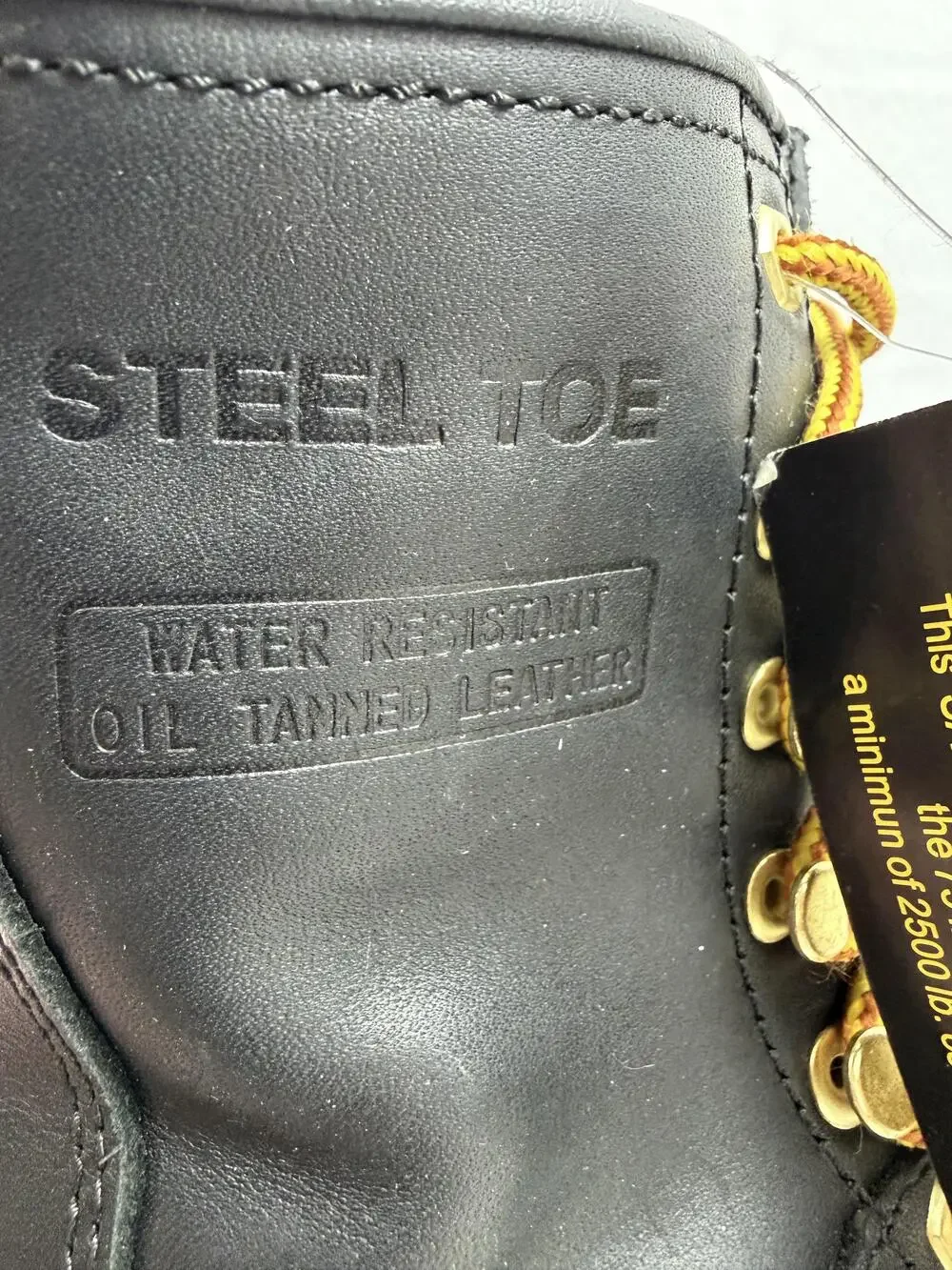 AdTec Boots Mens Size 8.5 Black Leather Steel Toe Lace Up Work Safety 1428